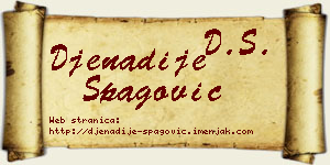 Đenadije Špagović vizit kartica
